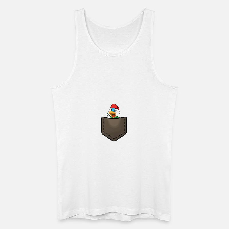 Duck in a pocket - Männer Bio Tank Top - Weiß