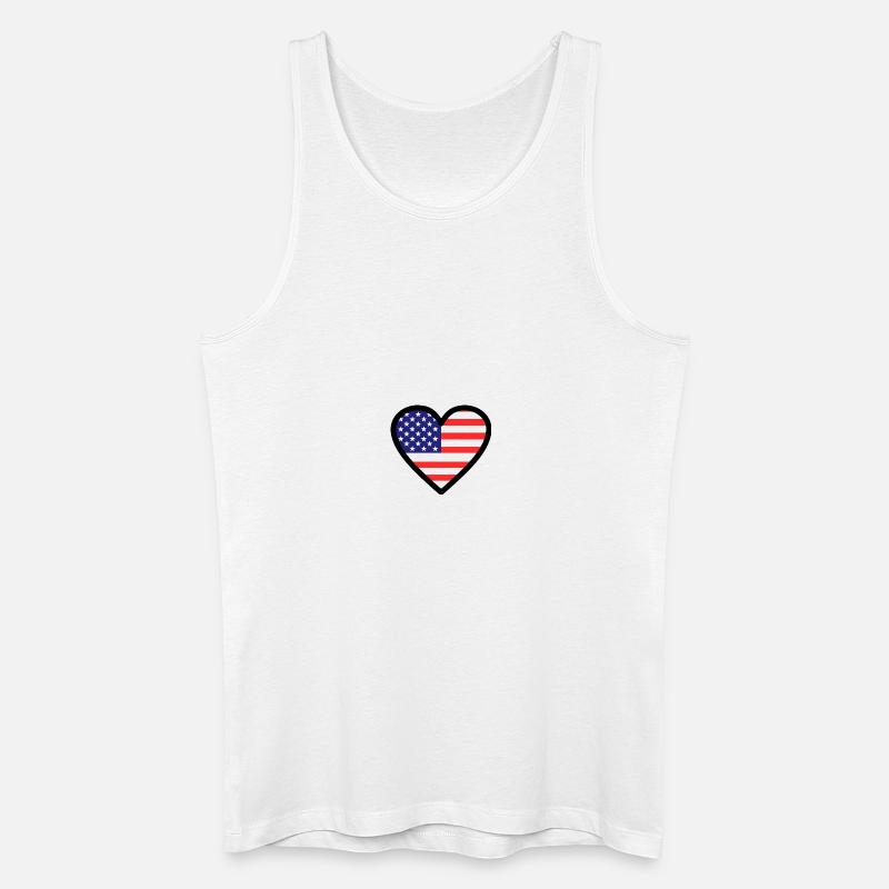 Amerika - Männer Bio Tank Top - Weiß