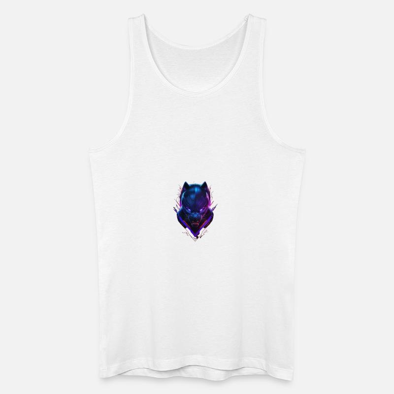Schwarzer Panter - Männer Bio Tank Top - Weiß