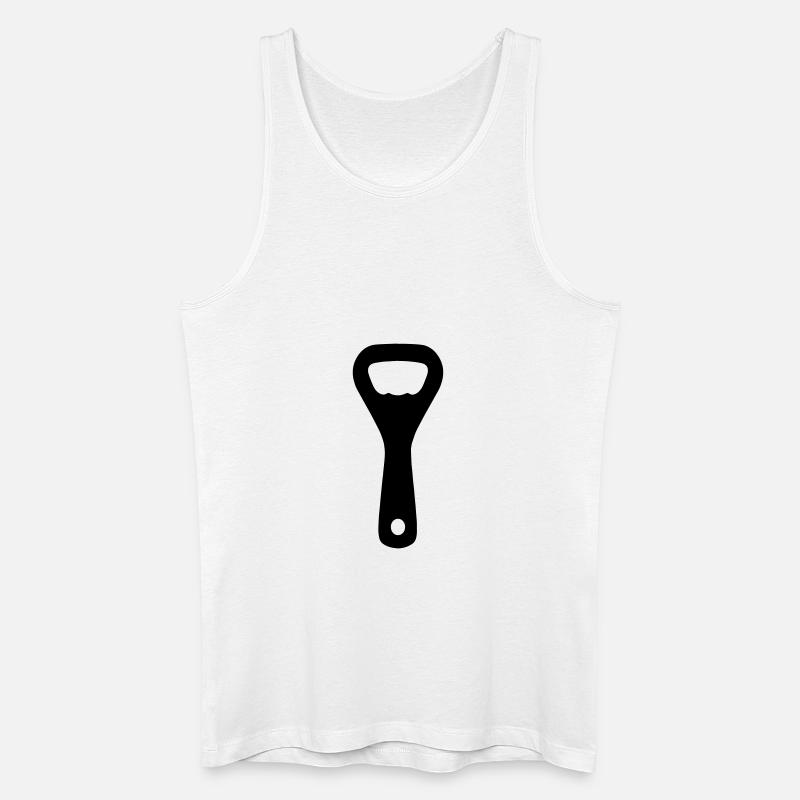 Flaschenöffner - Männer Bio Tank Top - Weiß