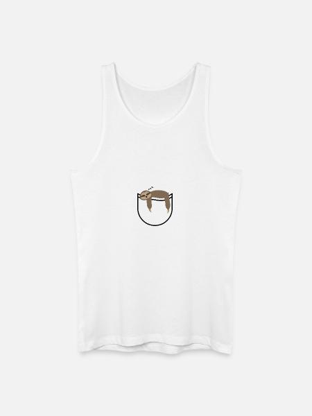 Pocket sloth - Men’s Organic Tank Top - white