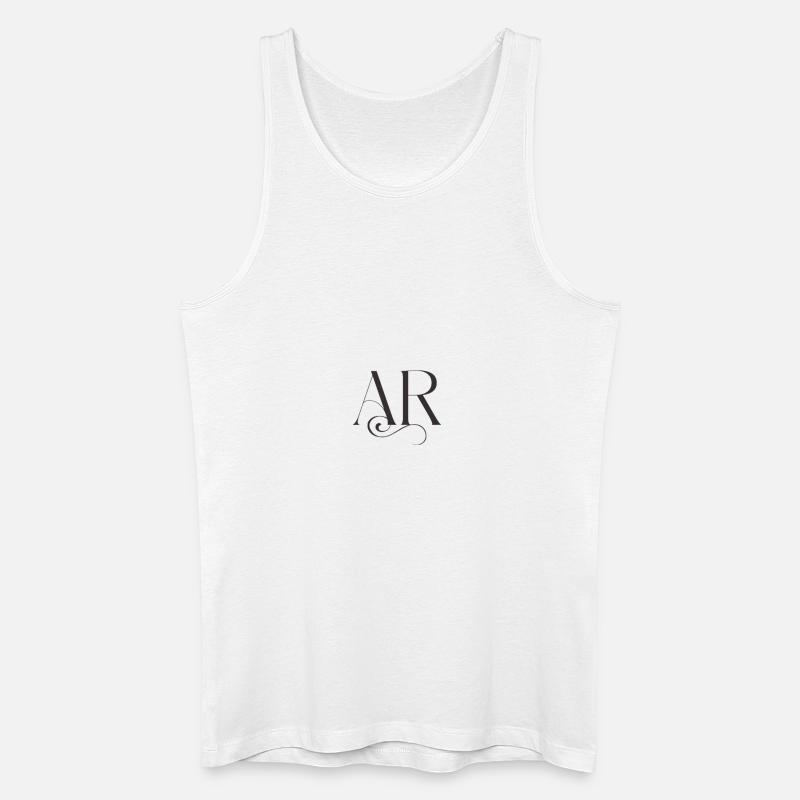 Classic Elegance AR Monogram - Men’s Organic Tank Top - white