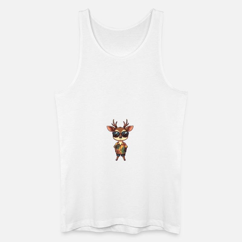 Deer Comic Cool Summer - Men’s Organic Tank Top - white