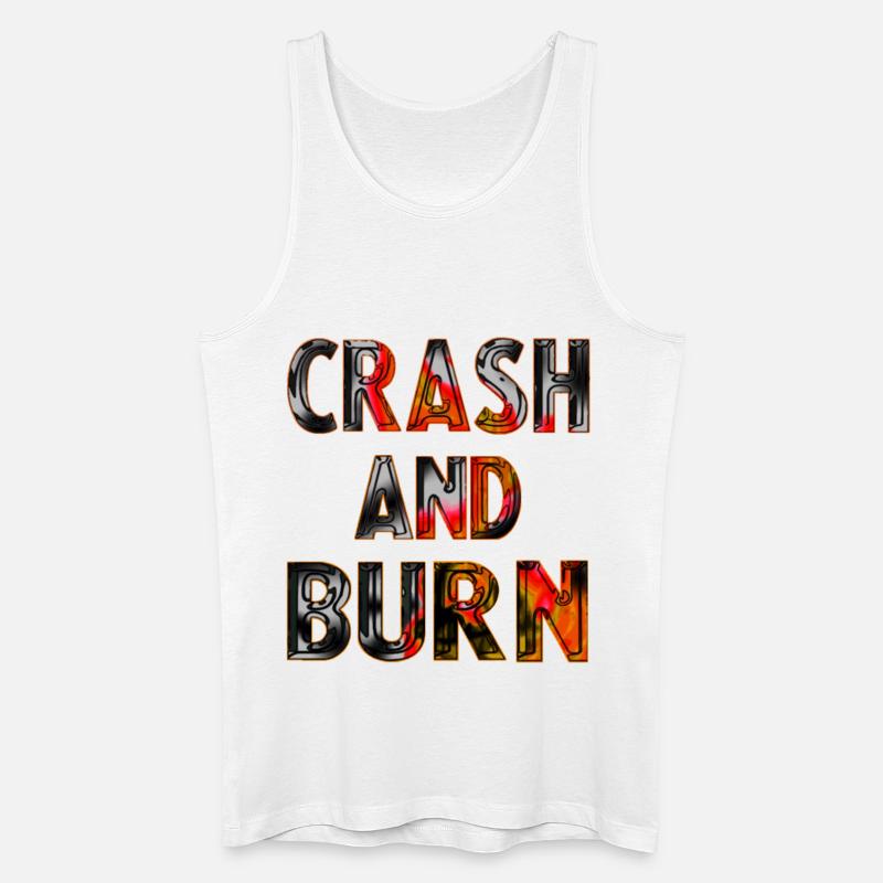 Crash And Burn - Männer Bio Tank Top - Weiß