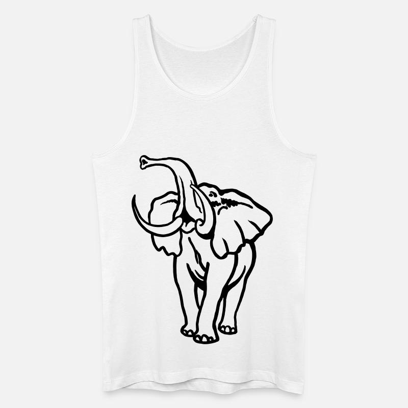 Afrika-Elefant I Bulle - Männer Bio Tank Top - Weiß