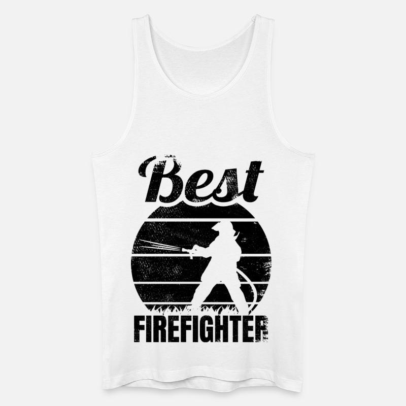 Best Firefighter - Männer Bio Tank Top - Weiß