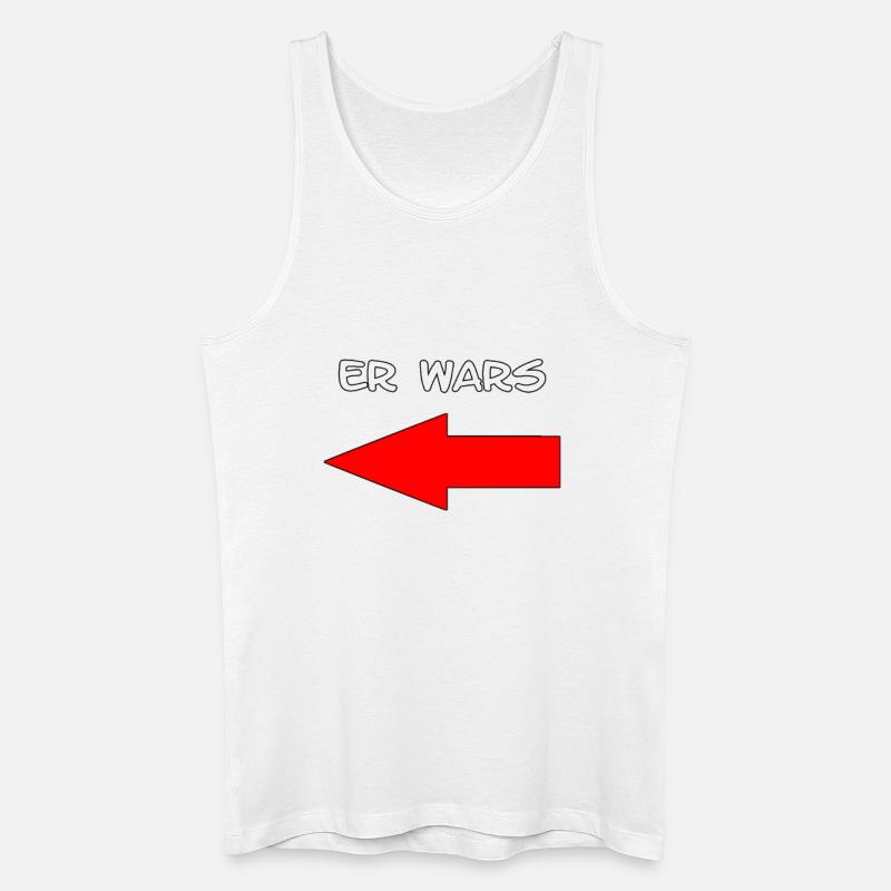 Er Wars Spruch mit Pfeil - Männer Bio Tank Top - Weiß