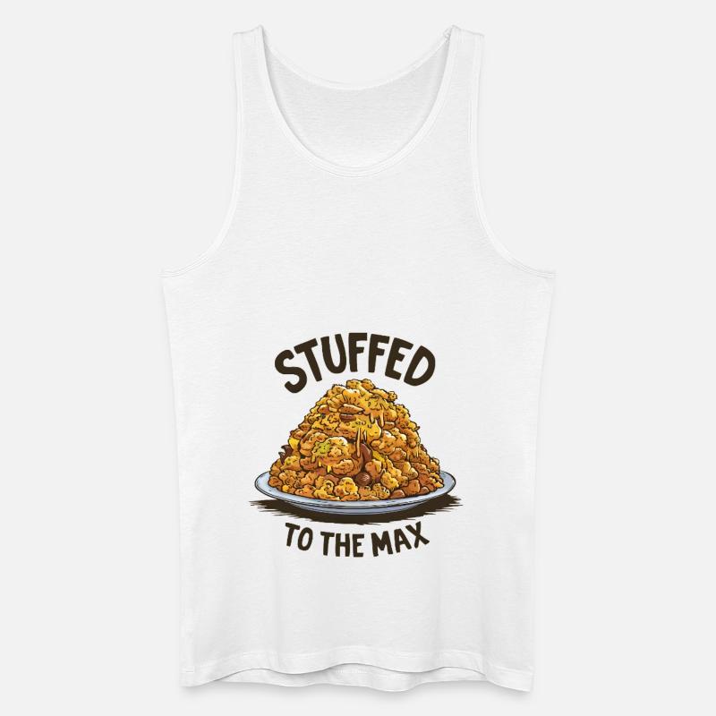 Stuffed to the Max - Männer Bio Tank Top - Weiß