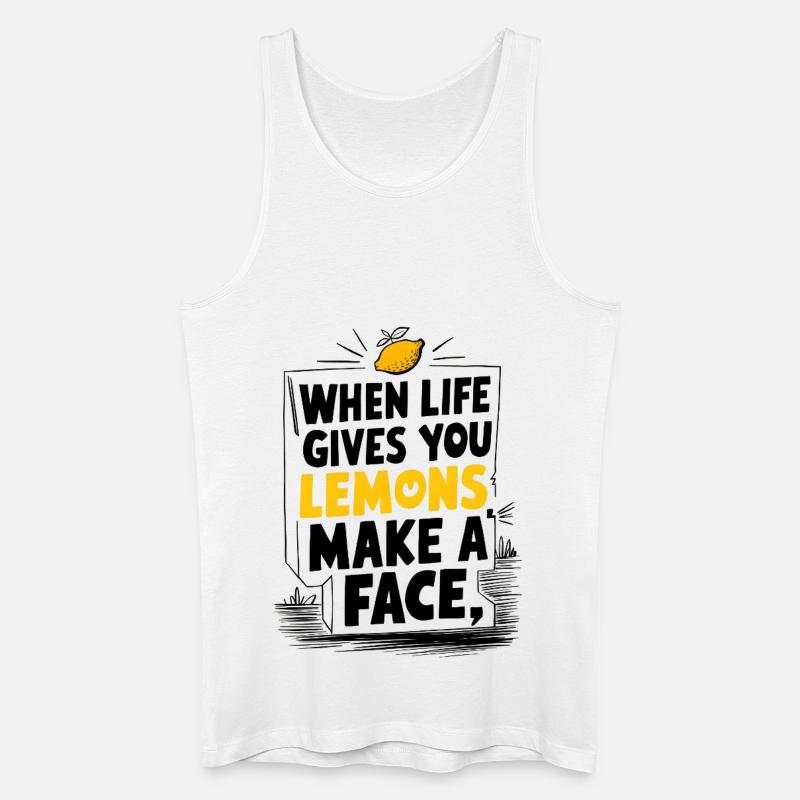 Make a Face - Männer Bio Tank Top - Weiß