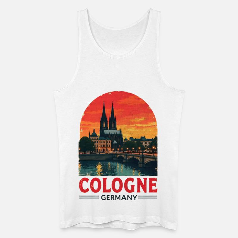 Cologne Germany – Stadtbild Design - Männer Bio Tank Top - Weiß