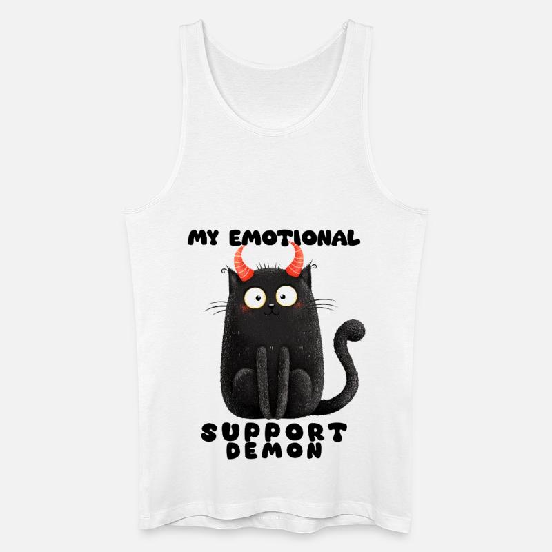 Emotionaler Support-Dämon – Lustige Katzen Edition - Männer Bio Tank Top - Weiß