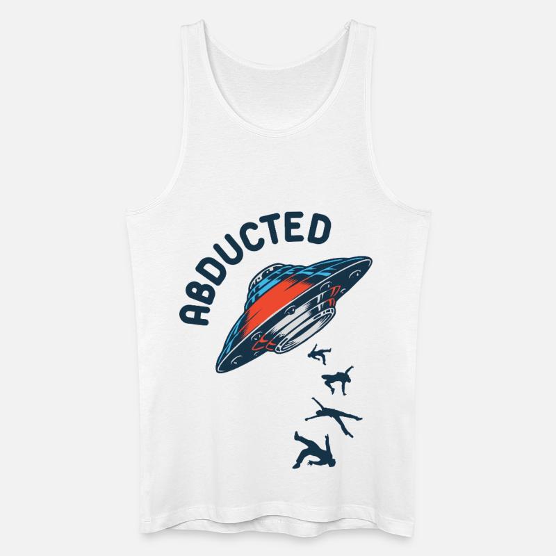 ufo_abducted_alien_mars - Männer Bio Tank Top - Weiß