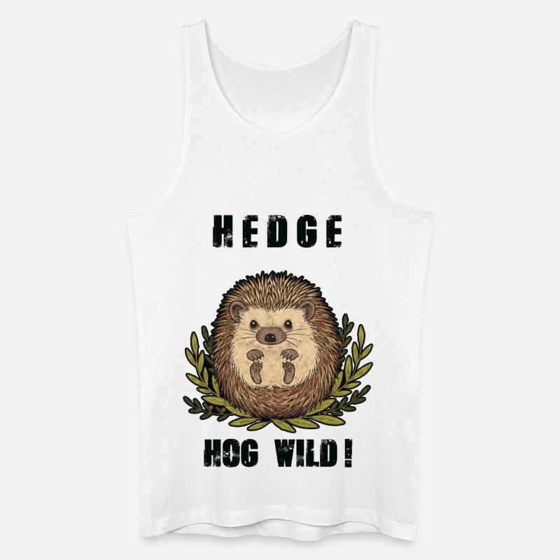 Igel Heckschwein Wild niedlich - Männer Bio Tank Top - Weiß