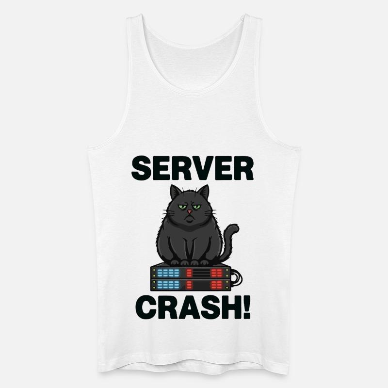 Serverabsturz Chat-Computer-Humor - Männer Bio Tank Top - Weiß