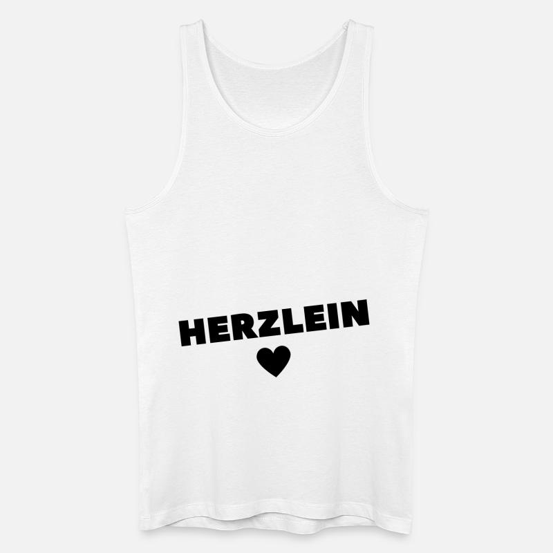 Herzlein Lieblingsmensch Geschenkidee - Männer Bio Tank Top - Weiß