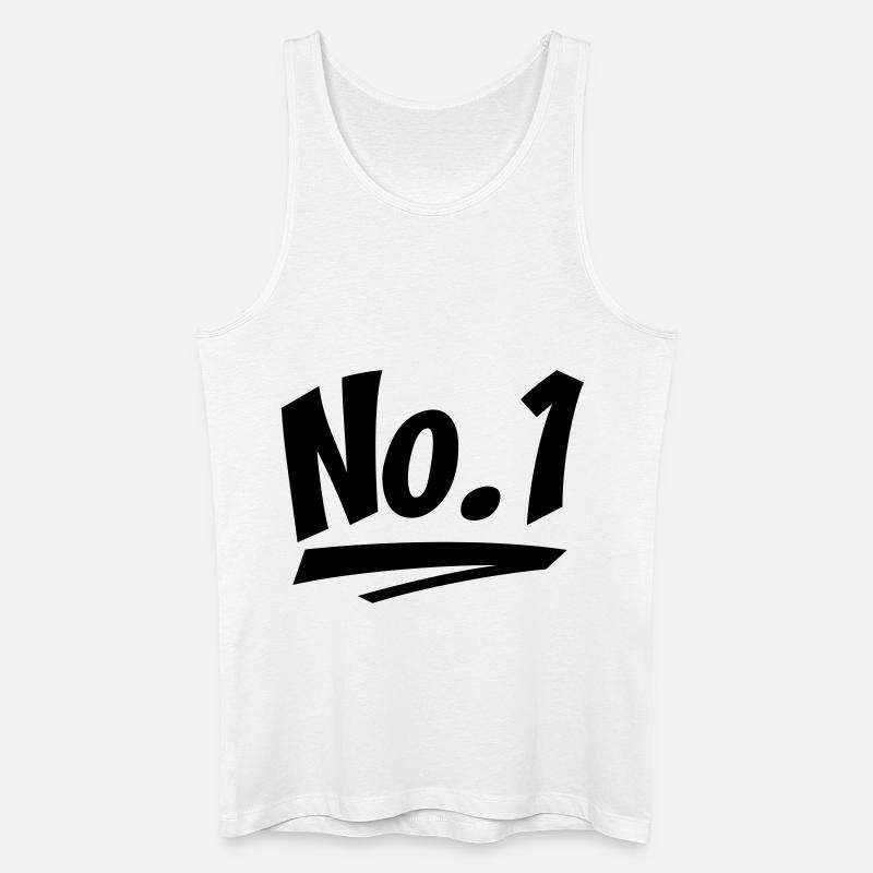 Nummer eins - Männer Bio Tank Top - Weiß