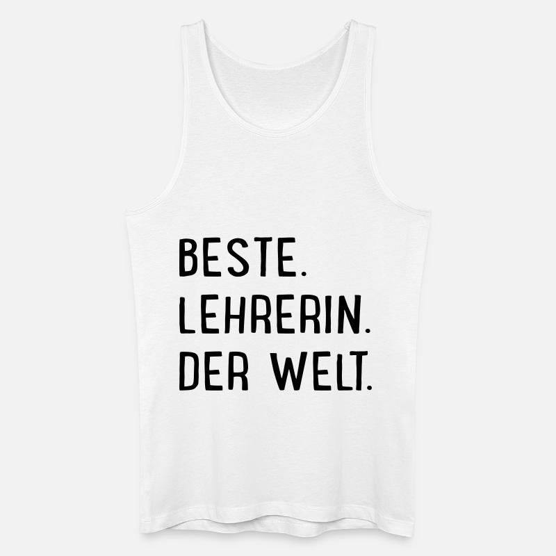 Beste Lehrerin der Welt - Männer Bio Tank Top - Weiß