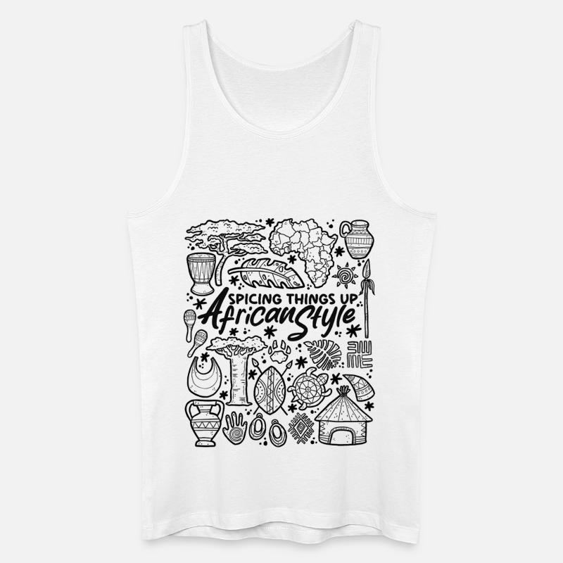 Spicing Things Up – Afrikanischer Style - Männer Bio Tank Top - Weiß