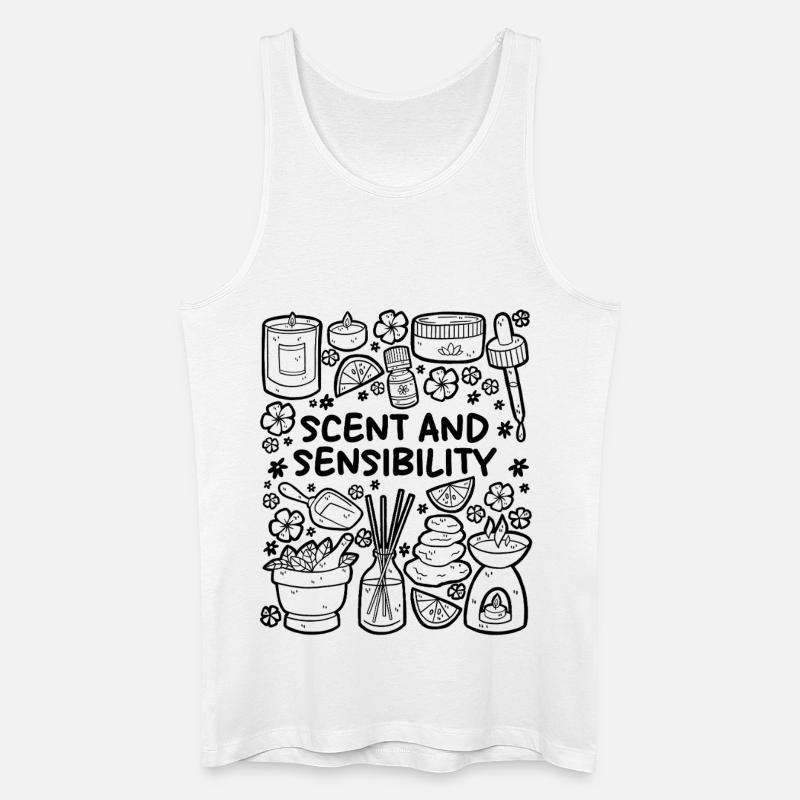 Scent and Sensibility – Aromatherapy - Men’s Organic Tank Top - white