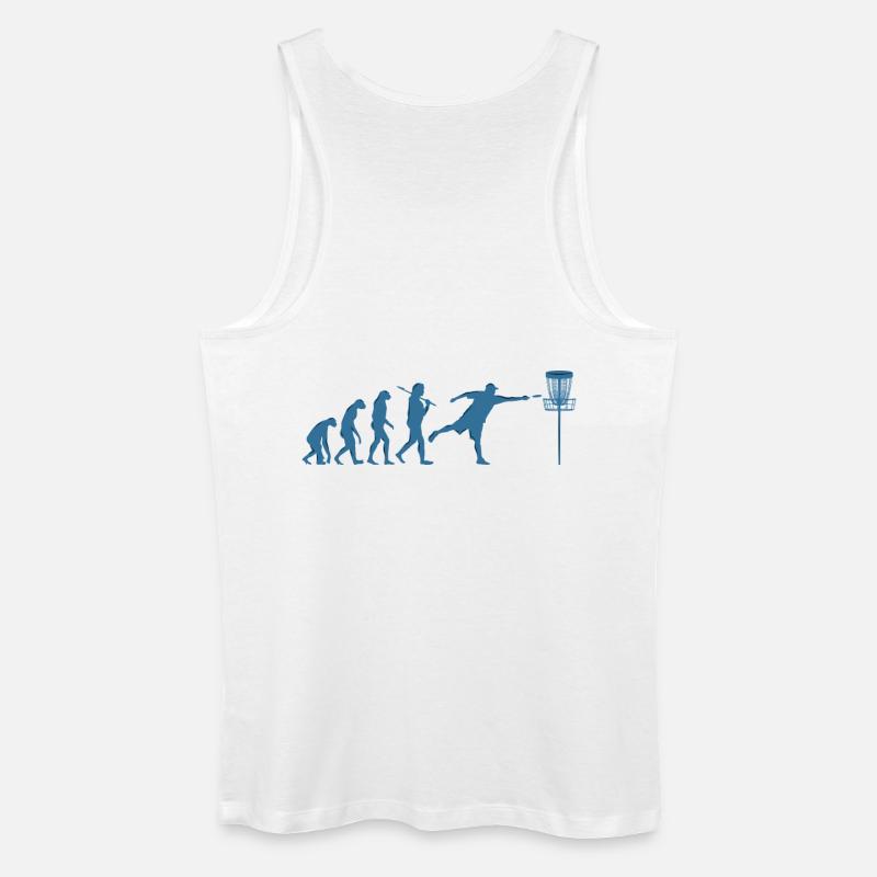 Disc Golf Evolution - Männer Bio Tank Top - Weiß