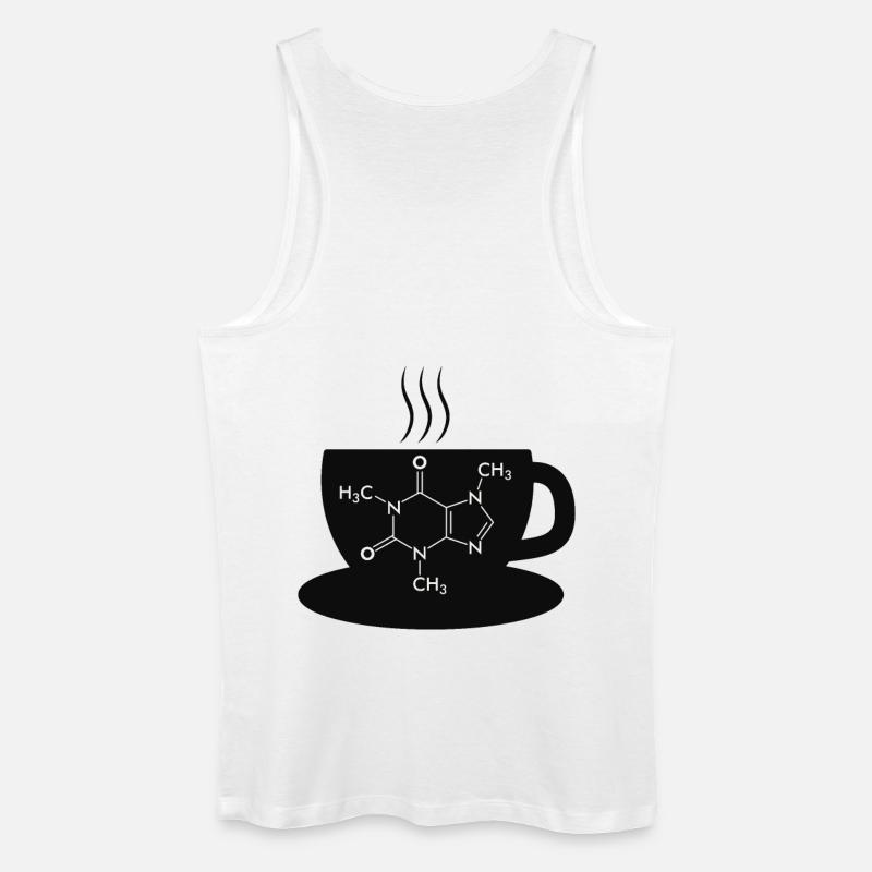 Kaffee Caffeine Molecule - Männer Bio Tank Top - Weiß