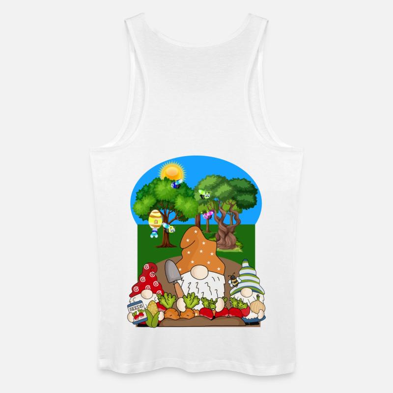 Gartenarbeit Frühling - Männer Bio Tank Top - Weiß
