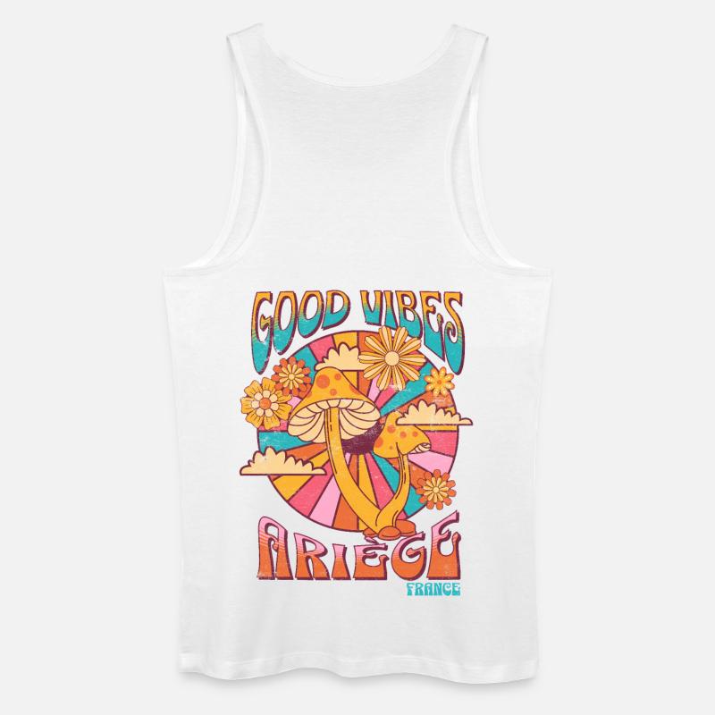 Gute Stimmung in Ariège - Männer Bio Tank Top - Weiß