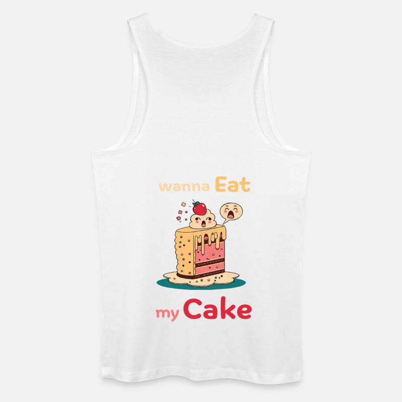Freches Kuchen-spaß-design - Männer Bio Tank Top - Weiß