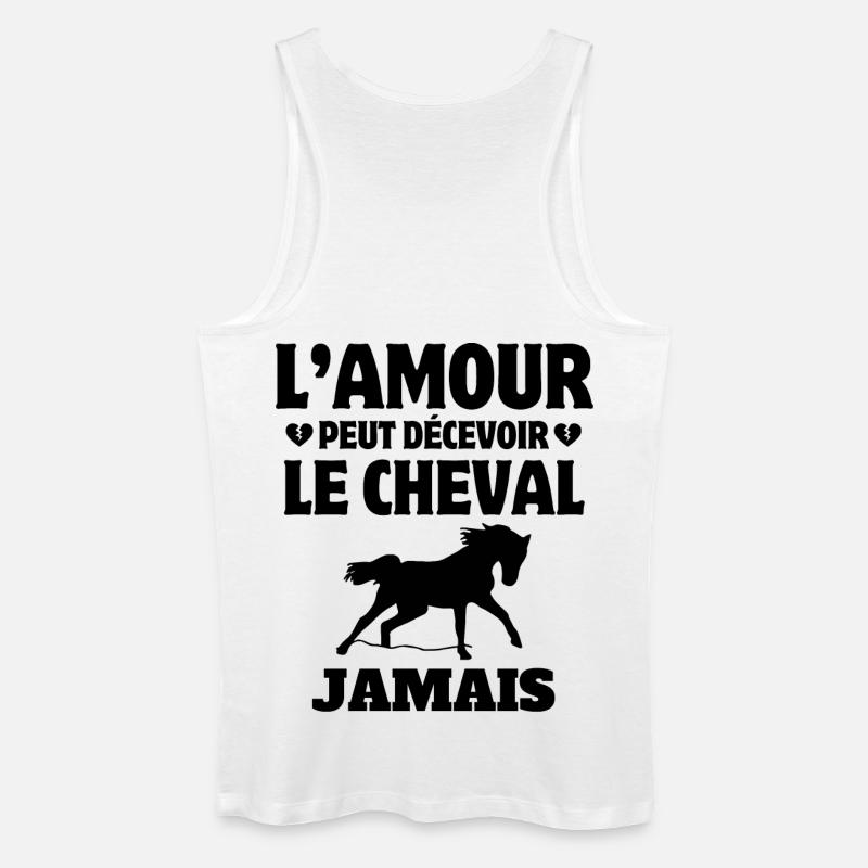 Pferd, Pferdefächer, Reiter - Männer Bio Tank Top - Weiß