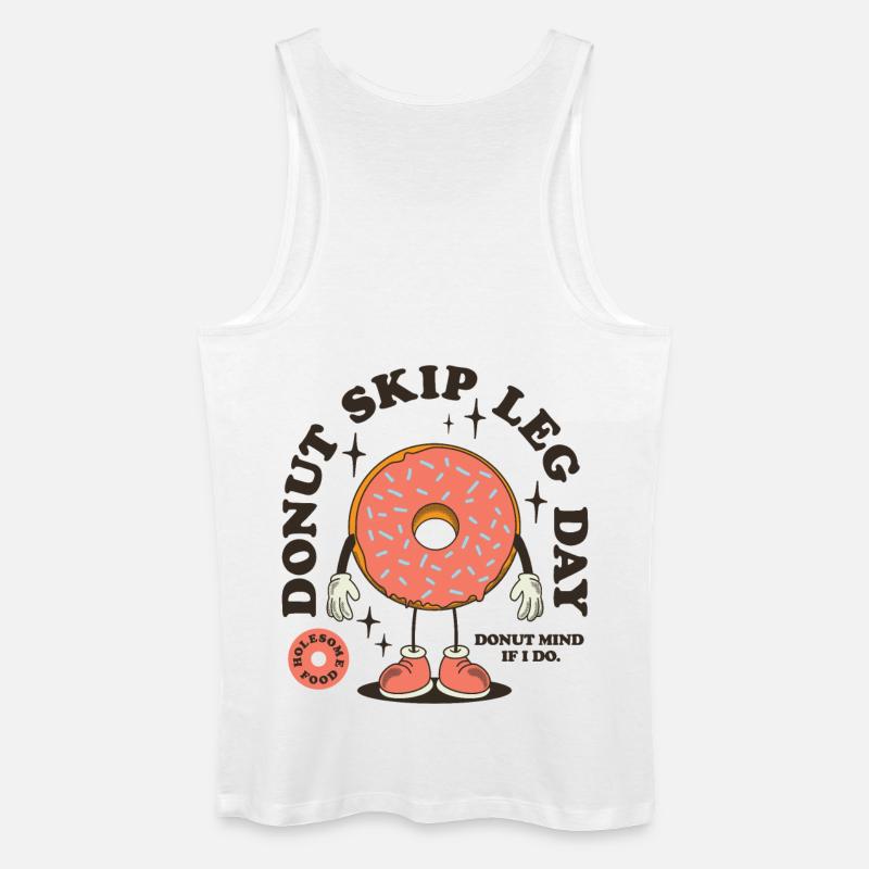 Donut skip leg day - Männer Bio Tank Top - Weiß