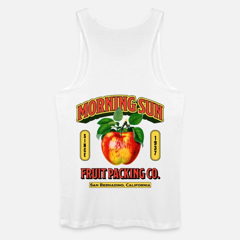 Morning Sun Fruit Label - Männer Bio Tank Top - Weiß
