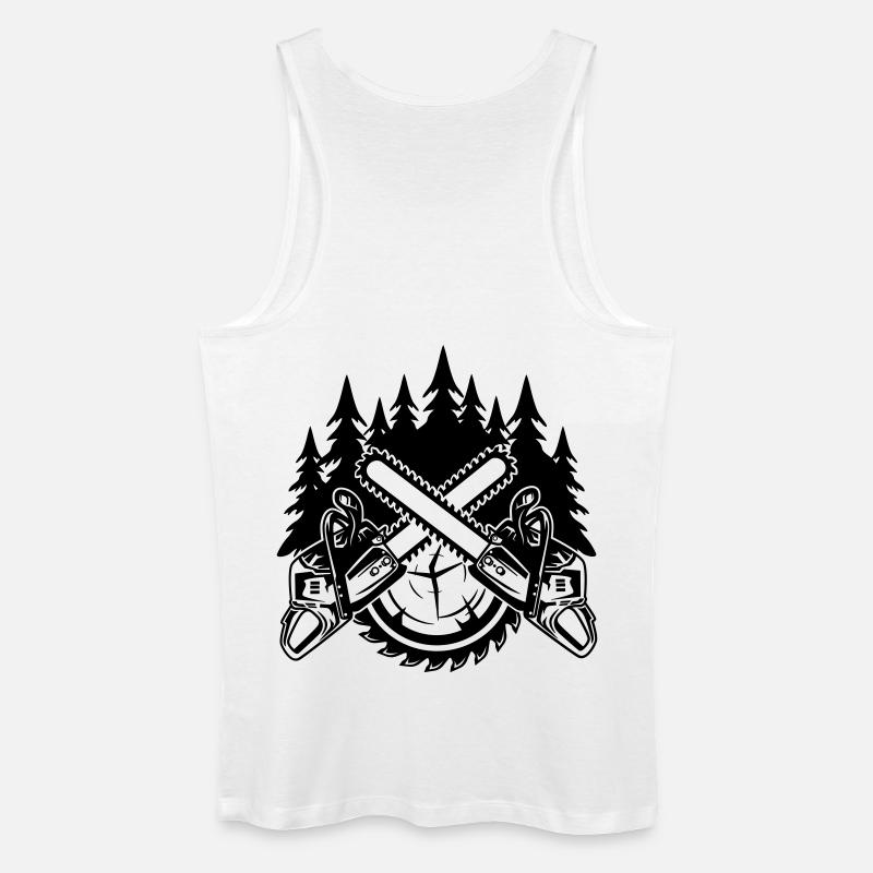 Motorsägen - Männer Bio Tank Top - Weiß