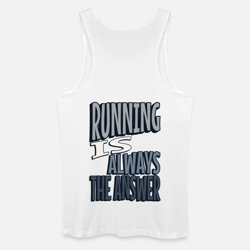 Running is always the answer - Männer Bio Tank Top - Weiß