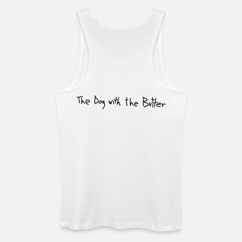 Der Hund mit der Butter. - Männer Bio Tank Top - Weiß