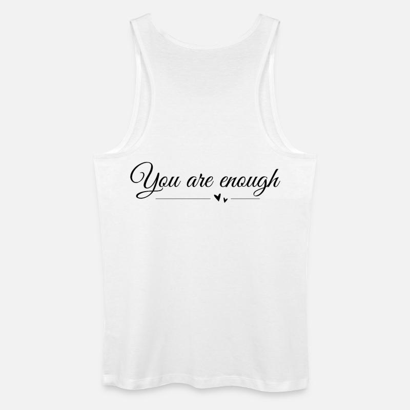 Du bist genug! - Männer Bio Tank Top - Weiß
