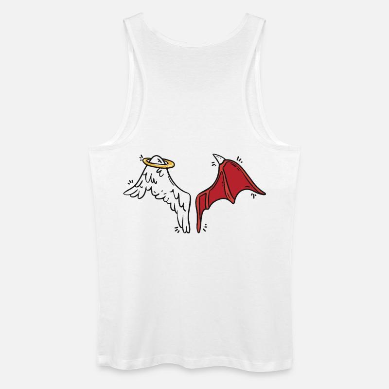 Engel & Teufel - Männer Bio Tank Top - Weiß