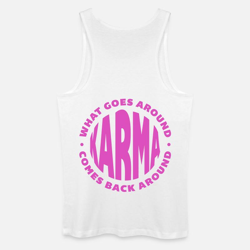 Karma - Männer Bio Tank Top - Weiß