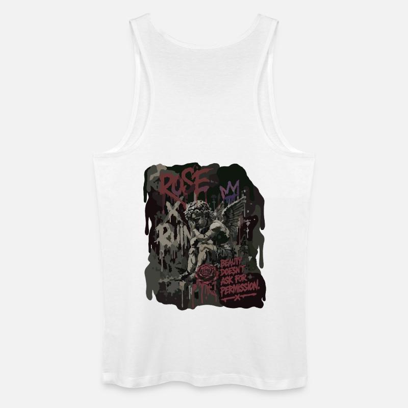 Rose x Ruin - Broken Saint - Männer Bio Tank Top - Weiß