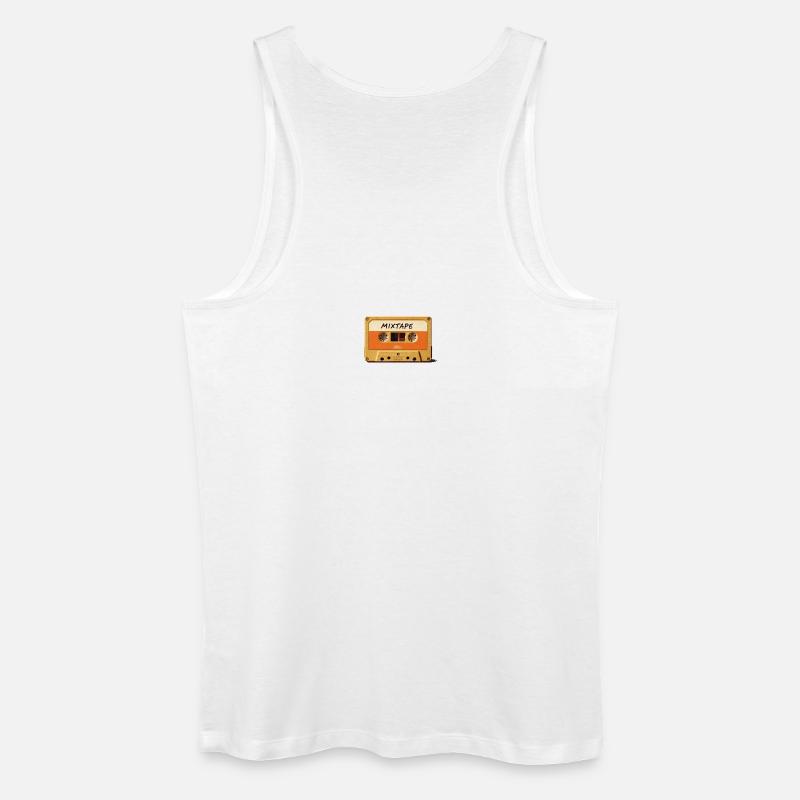 Mixtape Retro Kassette - Männer Bio Tank Top - Weiß