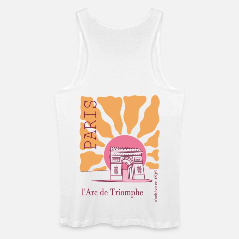 Frankreich arc de triomphe - Männer Bio Tank Top - Weiß