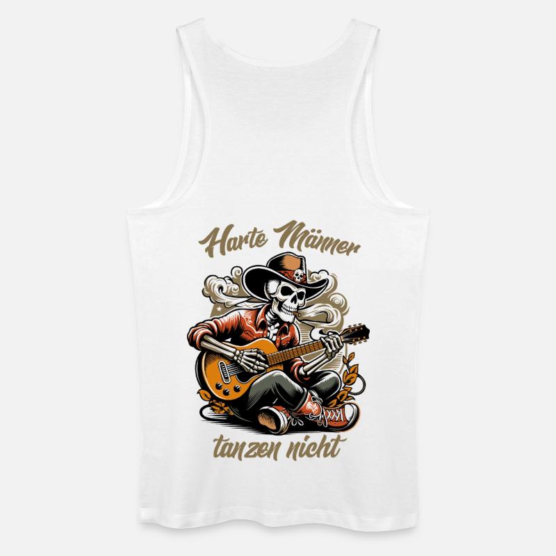 Harte Männer, tanzen nicht - Männer Bio Tank Top - Weiß