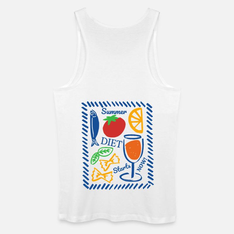 Die Sommerdiät beginnt jetzt - Männer Bio Tank Top - Weiß
