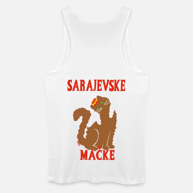 Sarajevo Katze Bosnien - Männer Bio Tank Top - Weiß