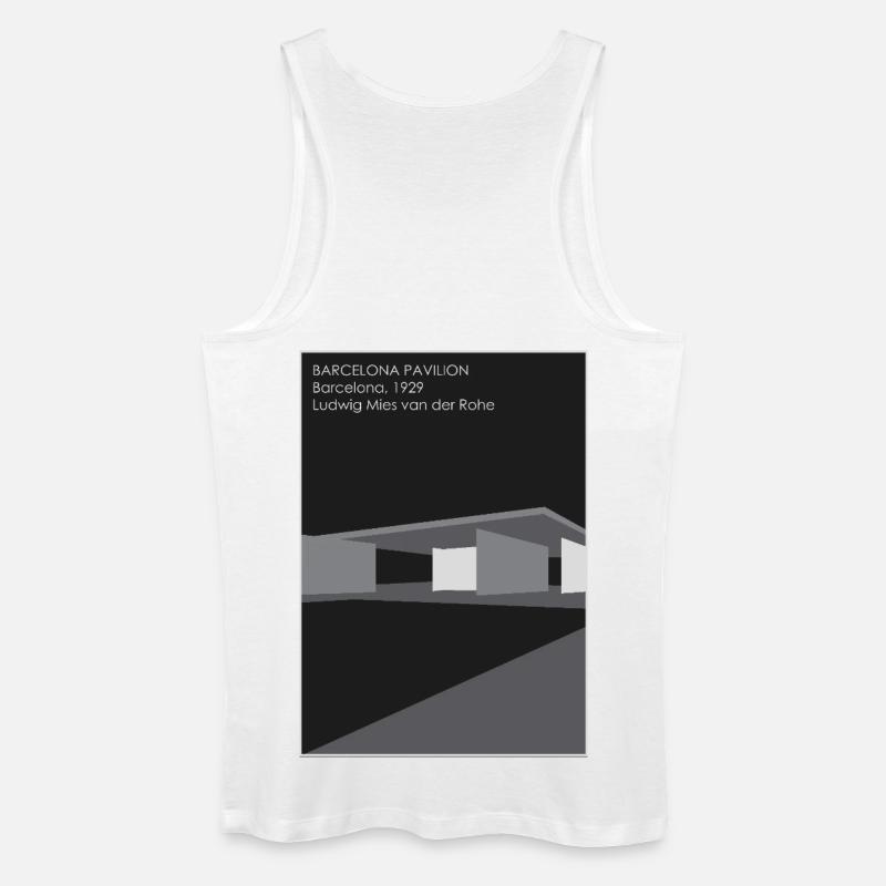 Moderne Architektur: Barcelona Pavillon - Männer Bio Tank Top - Weiß
