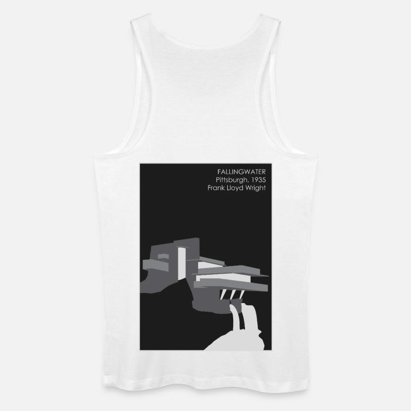 Moderne Architektur: Fallingwater - Männer Bio Tank Top - Weiß