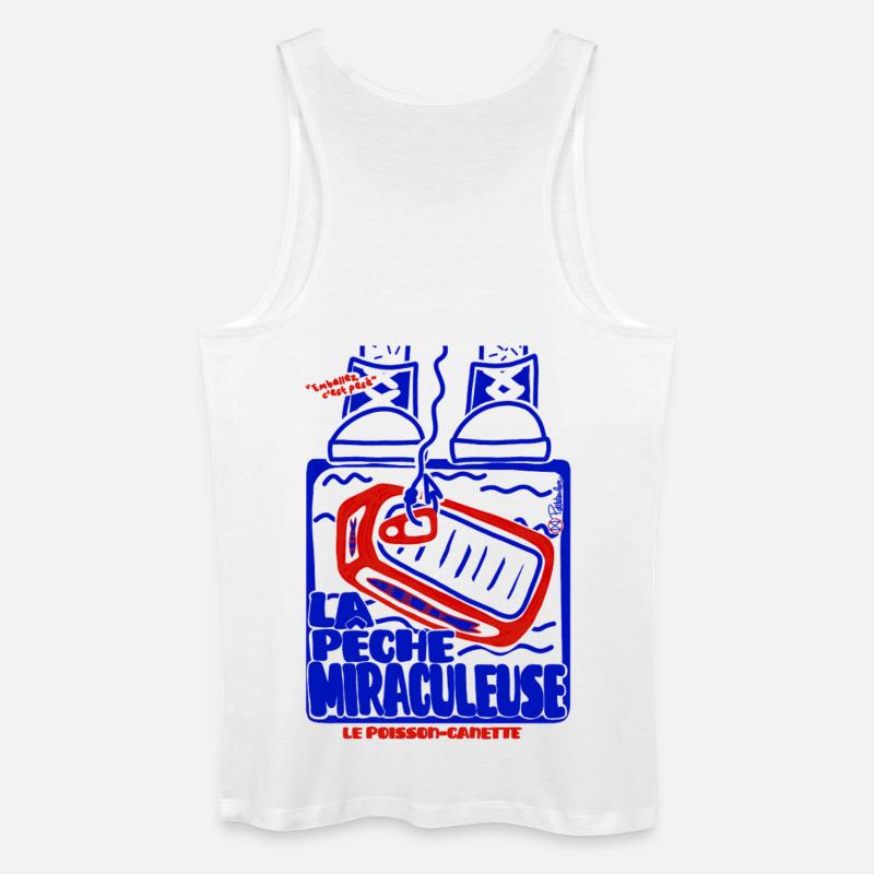 Pêche Miraculeuse Retro - Männer Bio Tank Top - Weiß