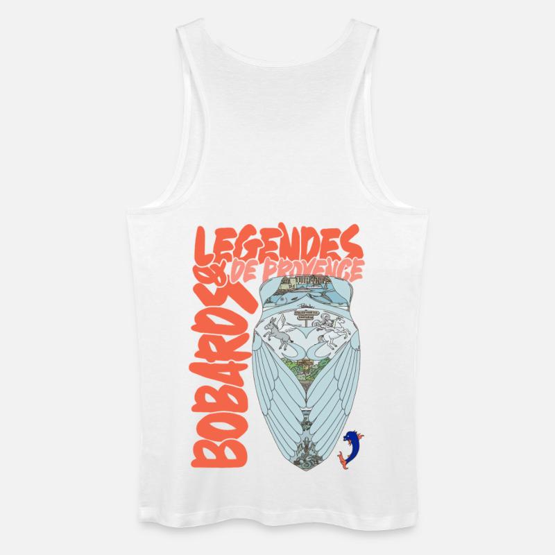 Legenden der Provence Cicada - Männer Bio Tank Top - Weiß