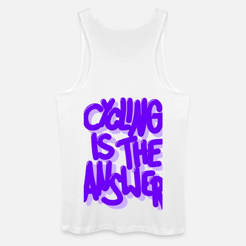 Cycling is the answer lila - Männer Bio Tank Top - Weiß