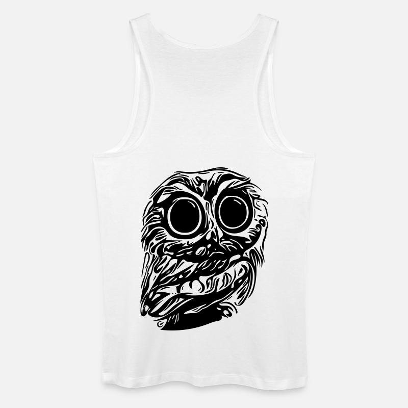 Eule - Männer Bio Tank Top - Weiß