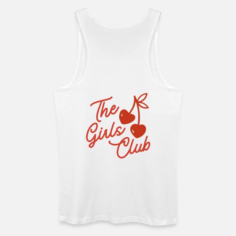 Das Mädchenclub-Kirsch-Skript - Männer Bio Tank Top - Weiß